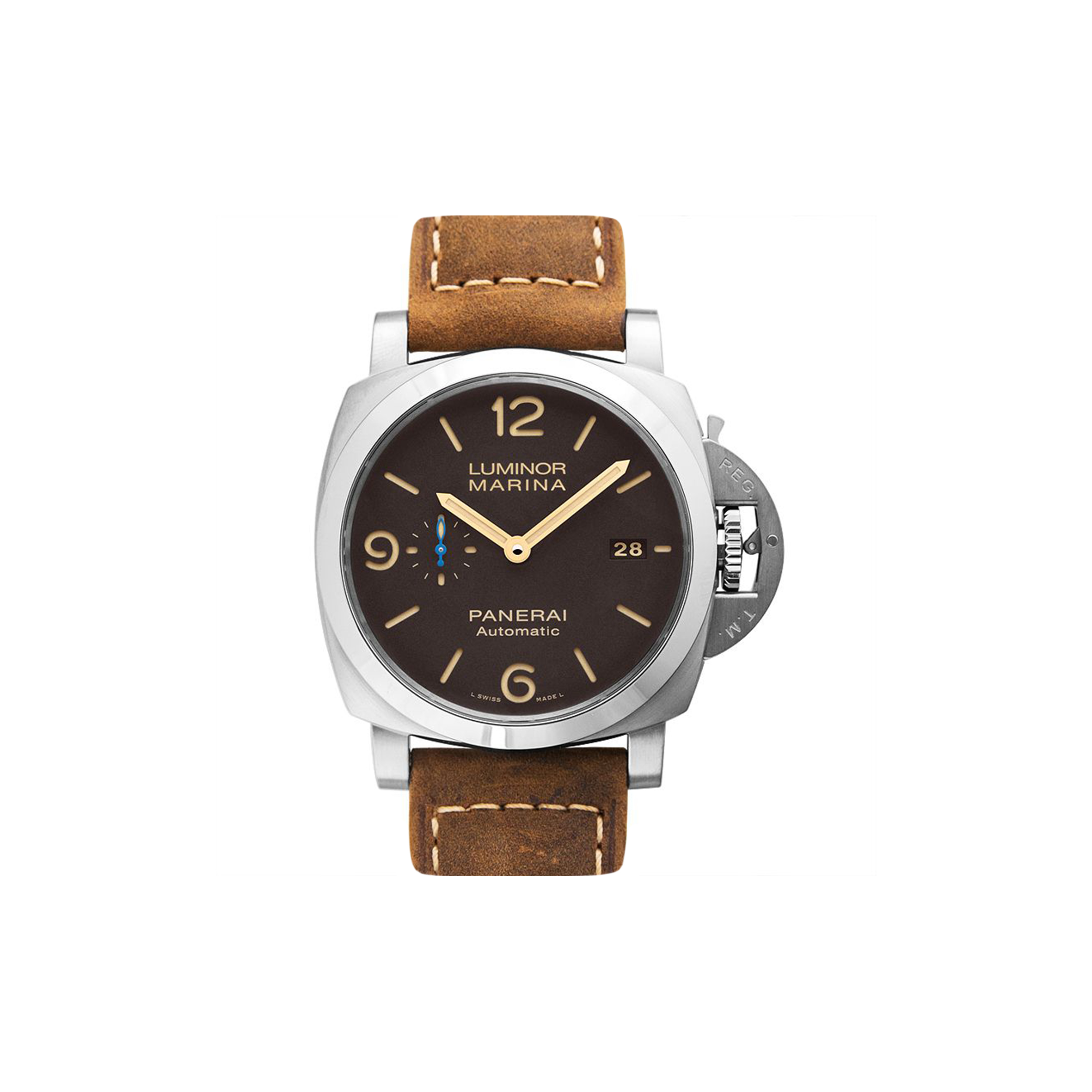 PANERAI LUMINOR MARINA AUTOMATIC BROWN DIAL 44 MM MEN'S WATCH PAM01351